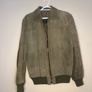 Harewind Men's Olive Suede Jacket